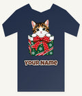 Kitten in a Gift Box Personalised Kids Tee and Baby Bodysuit