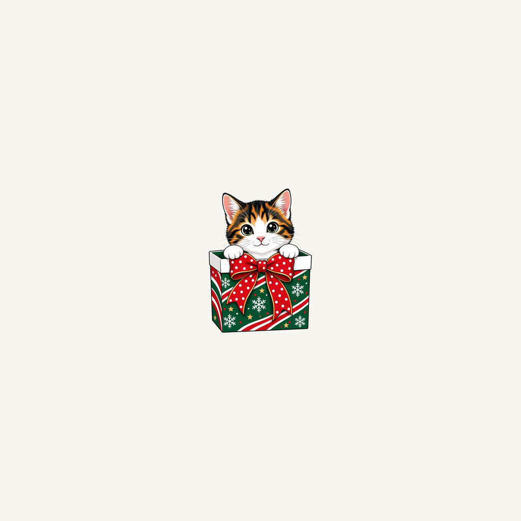 Kitten in a Gift Box Personalised Beach Towel