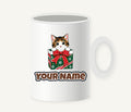 Kitten in a Gift Box Personalised Christmas Mug