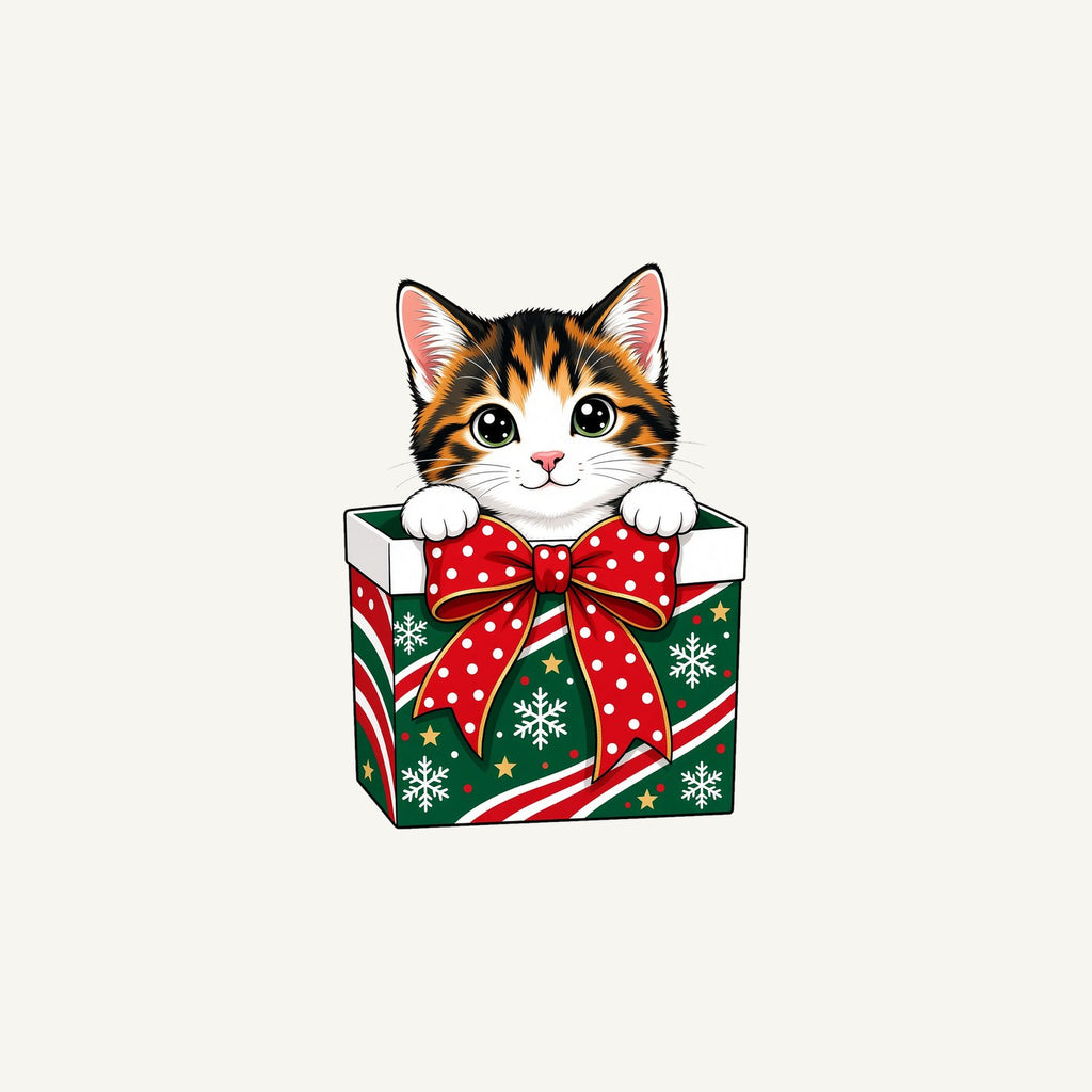 Kitten in a Gift Box Personalised Christmas Mug