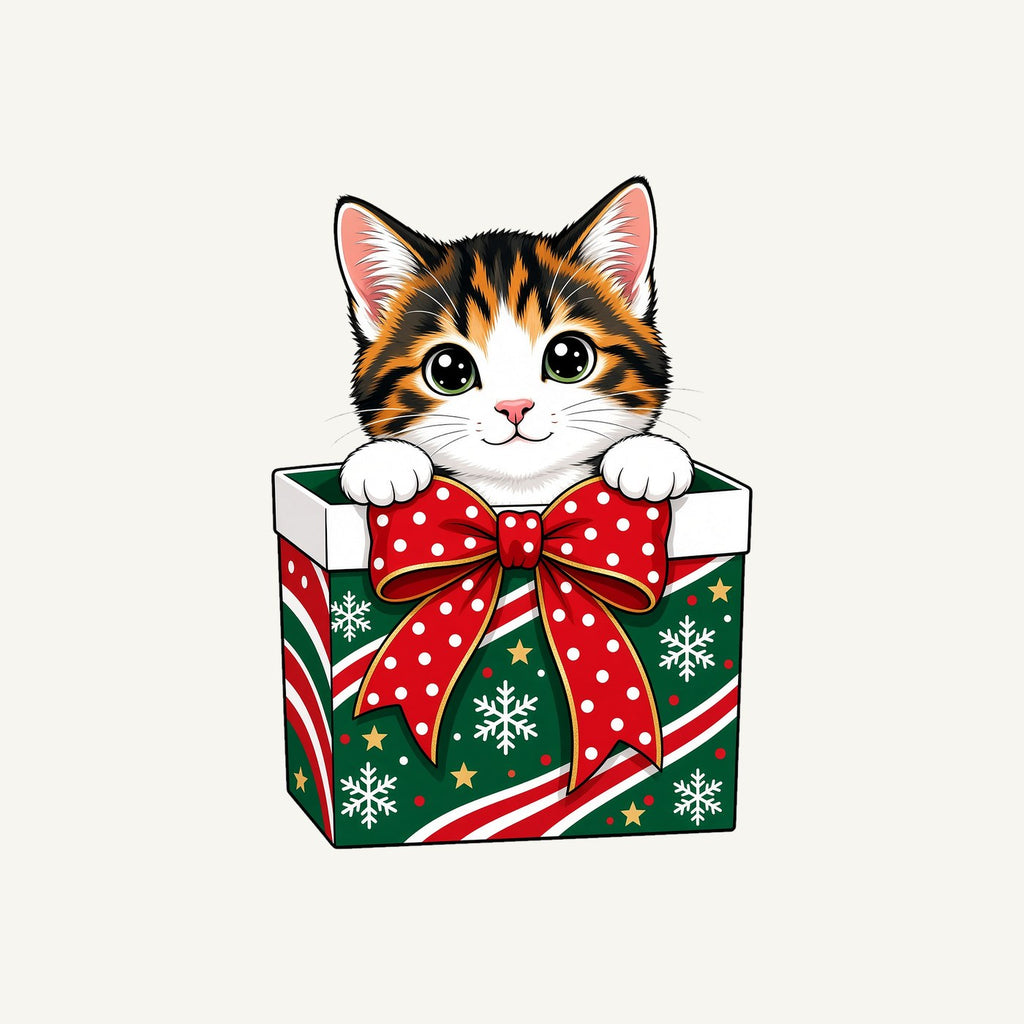 Kitten in a Gift Box Personalised Christmas T-Shirt and Hoodie