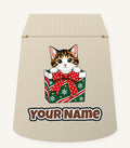 Kitten in a Gift Box Personalised Santa Sack