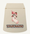 Kitten in Christmas Stocking Personalised Santa Sack