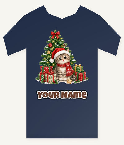Kitten Under The Tree Personalised Kids Tee and Baby Bodysuit