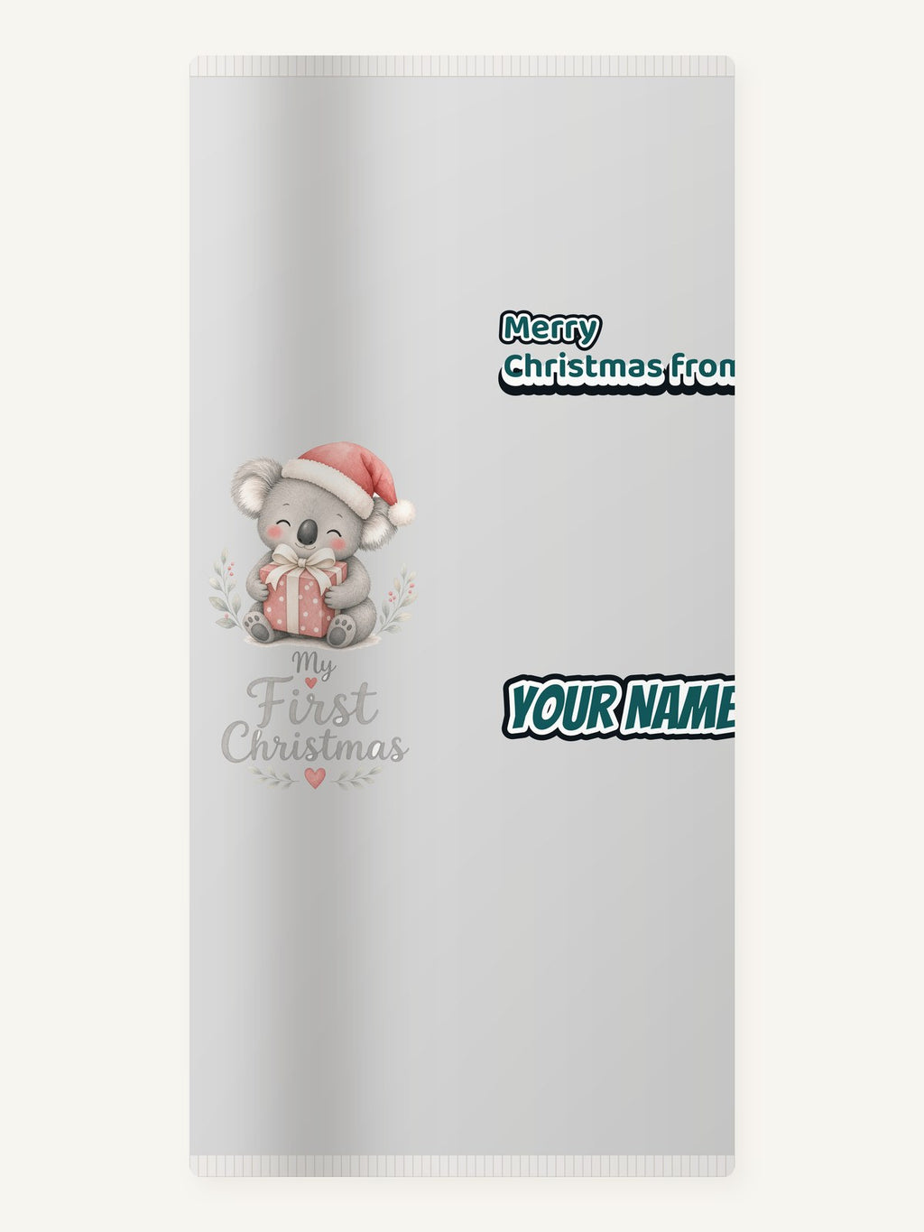 Koala's First Christmas Personalised Beach Towel