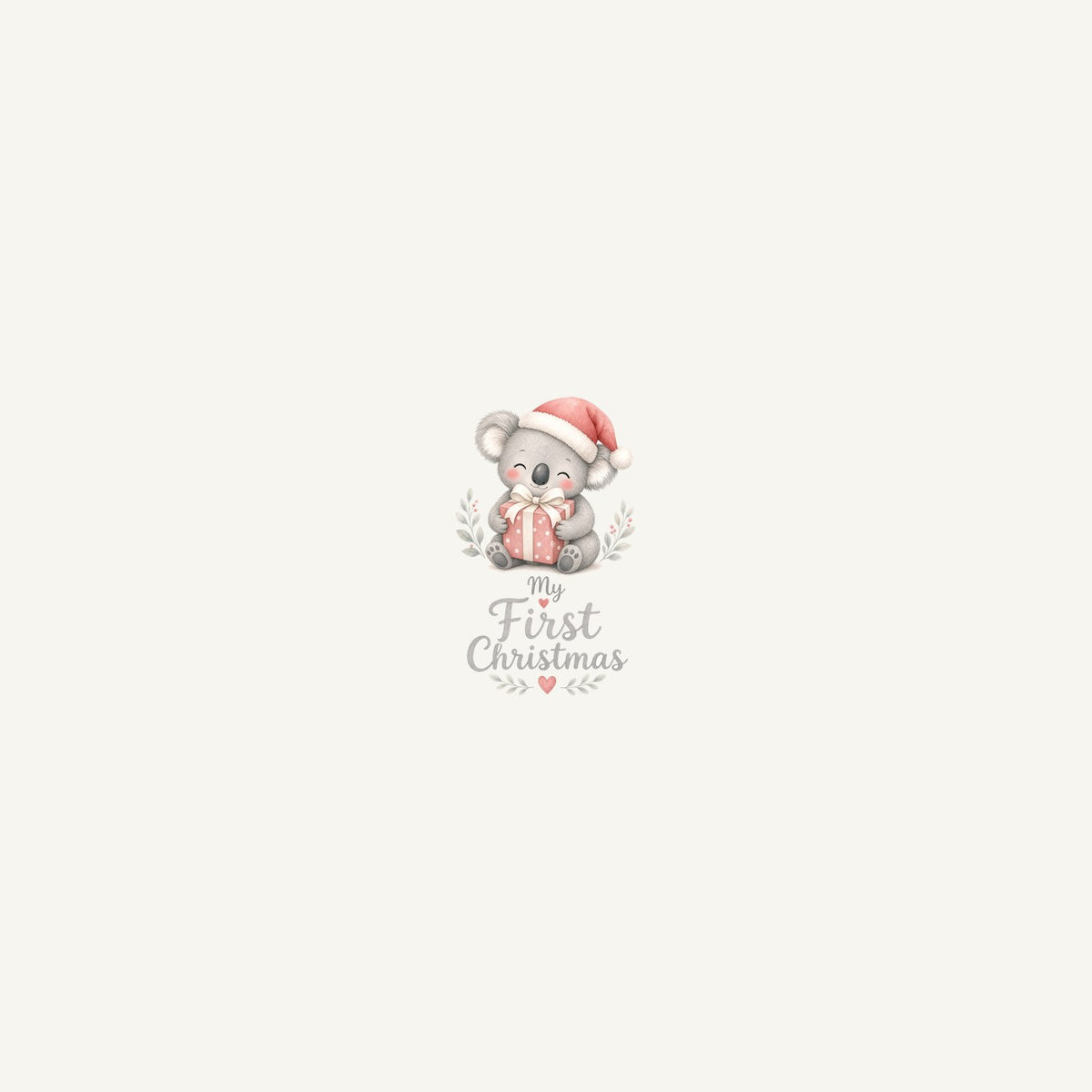 Koala's First Christmas Personalised Beach Towel