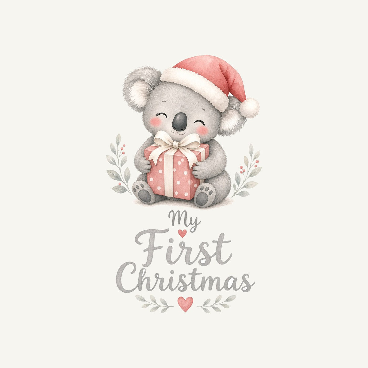 Koala's First Christmas Personalised Christmas T-Shirt and Hoodie
