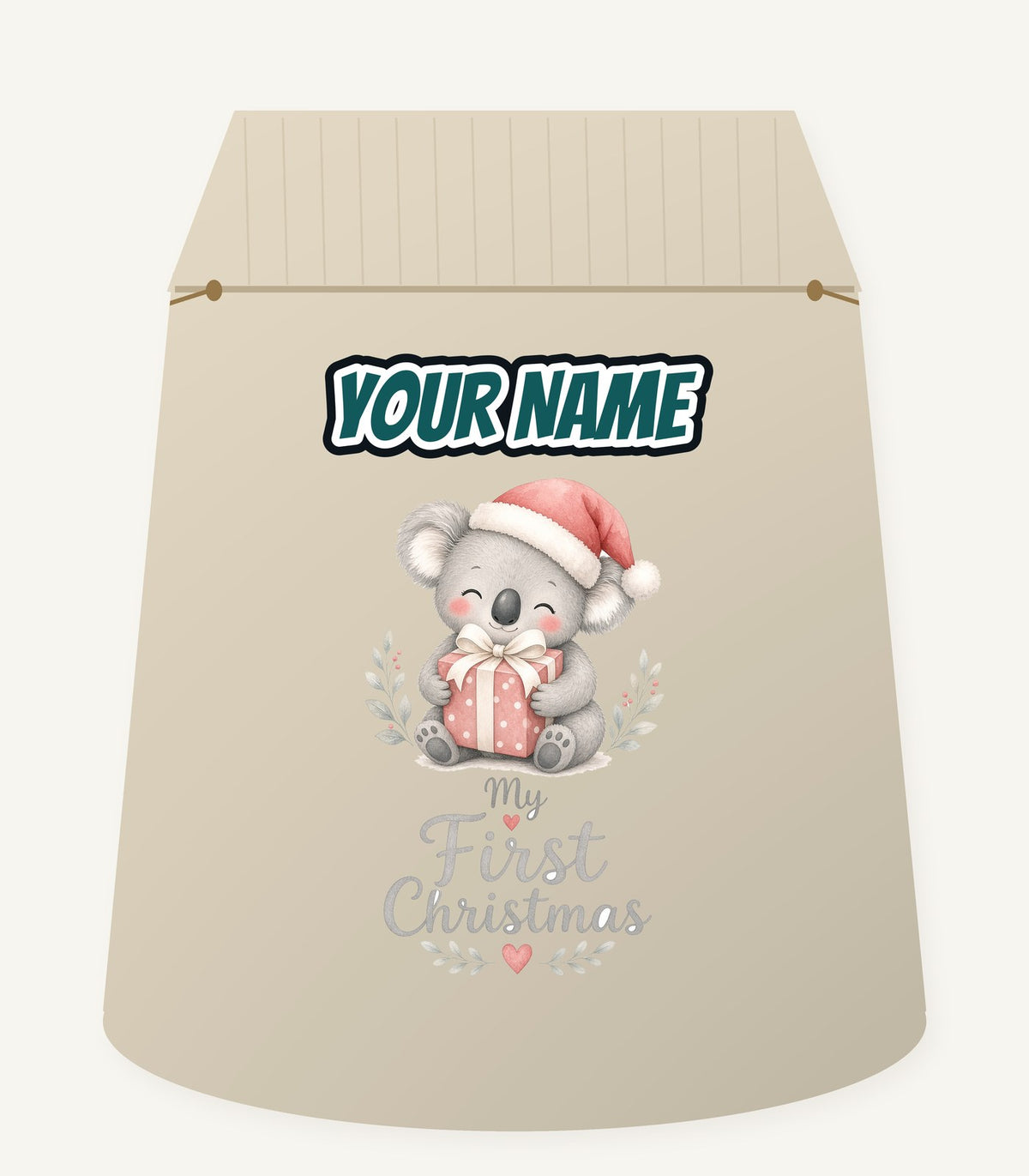 Koala's First Christmas Personalised Santa Sack