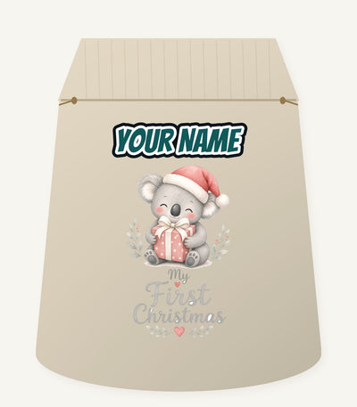 Koala's First Christmas Personalised Santa Sack