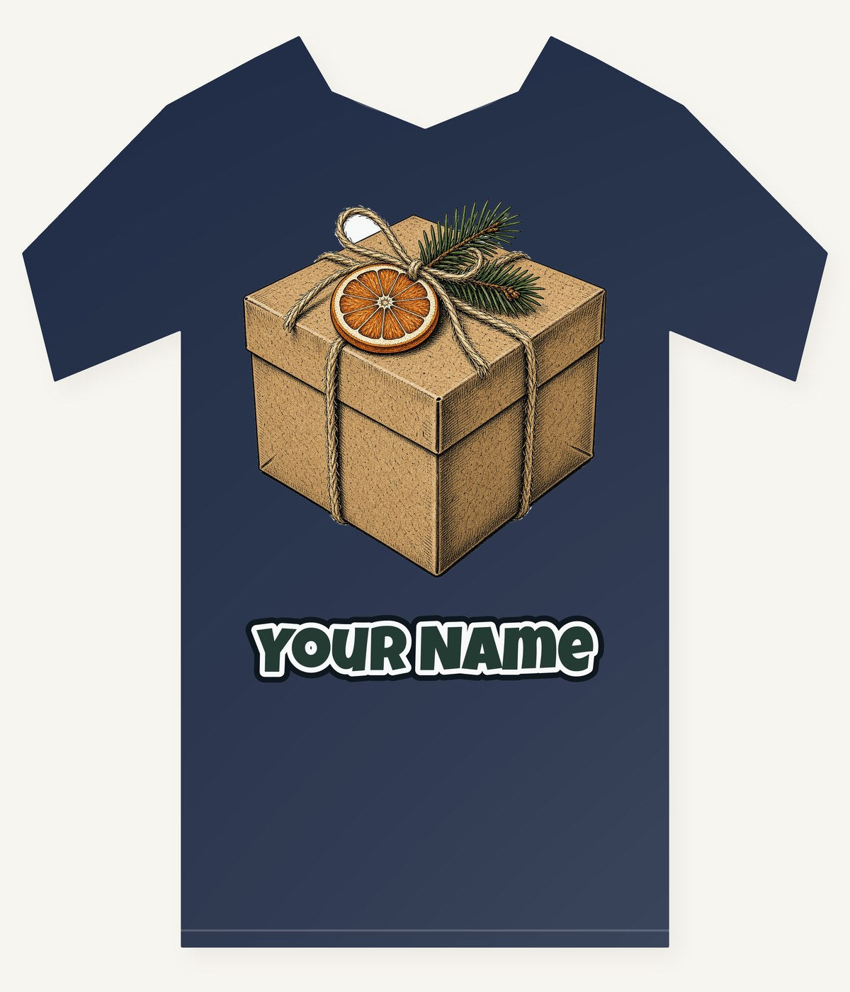 Kraft Gift Box With Twine Personalised Kids Tee and Baby Bodysuit