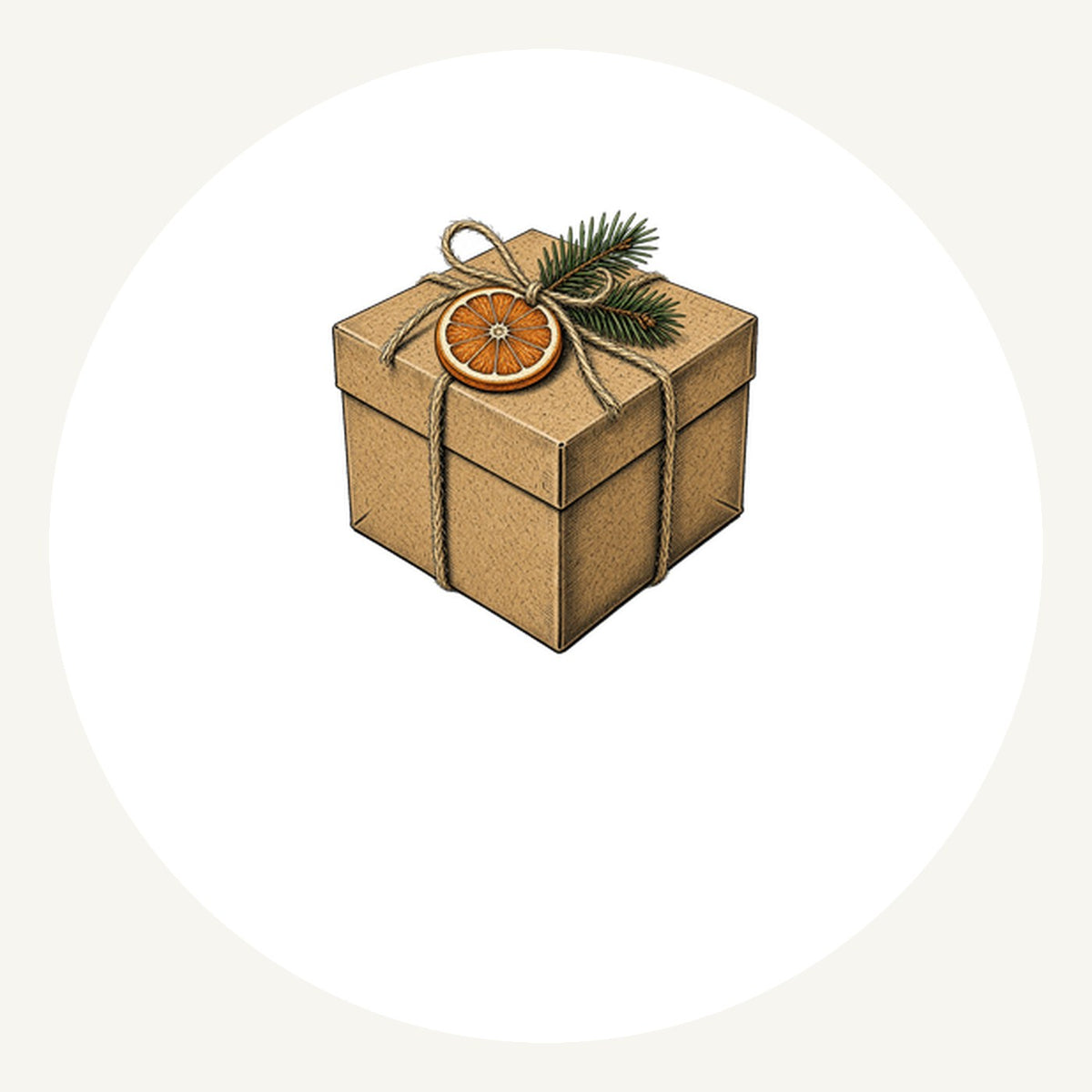Kraft Gift Box With Twine Personalised Pewter Christmas Ornament