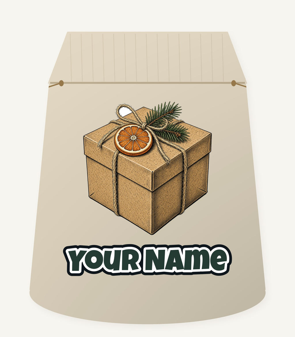 Kraft Gift Box With Twine Personalised Santa Sack