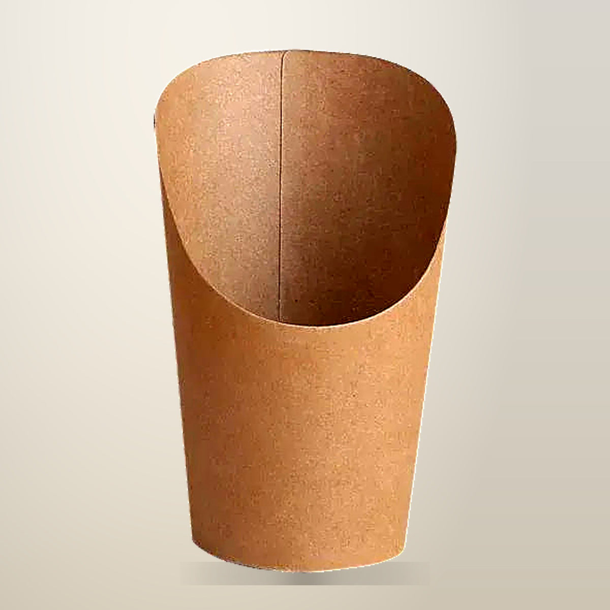 Kraft Paper French Fry Cups, 250 Pack, on a plain cream background