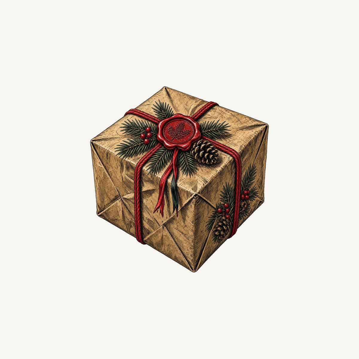 Kraft Paper Gift Wax Seal Personalised Christmas Mug