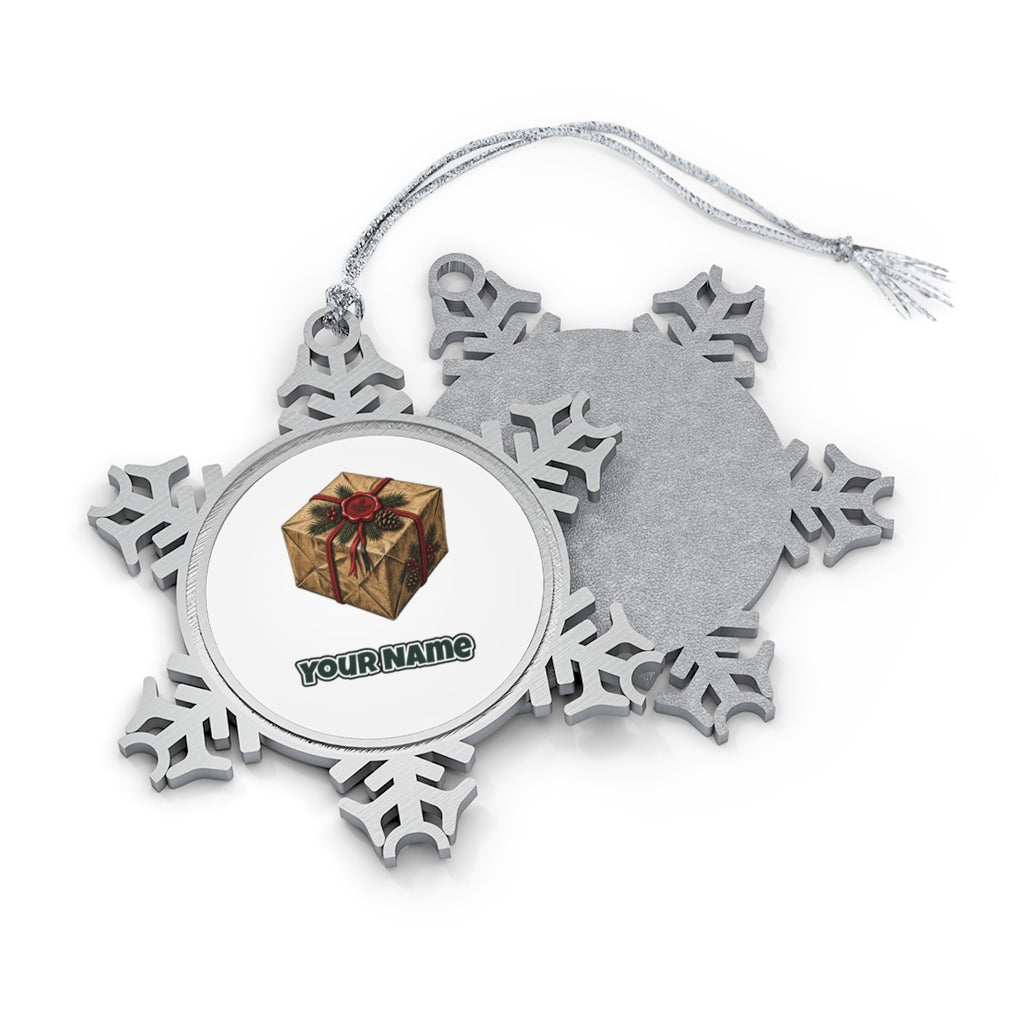 Kraft Paper Gift Wax Seal Personalised Pewter Christmas Ornament