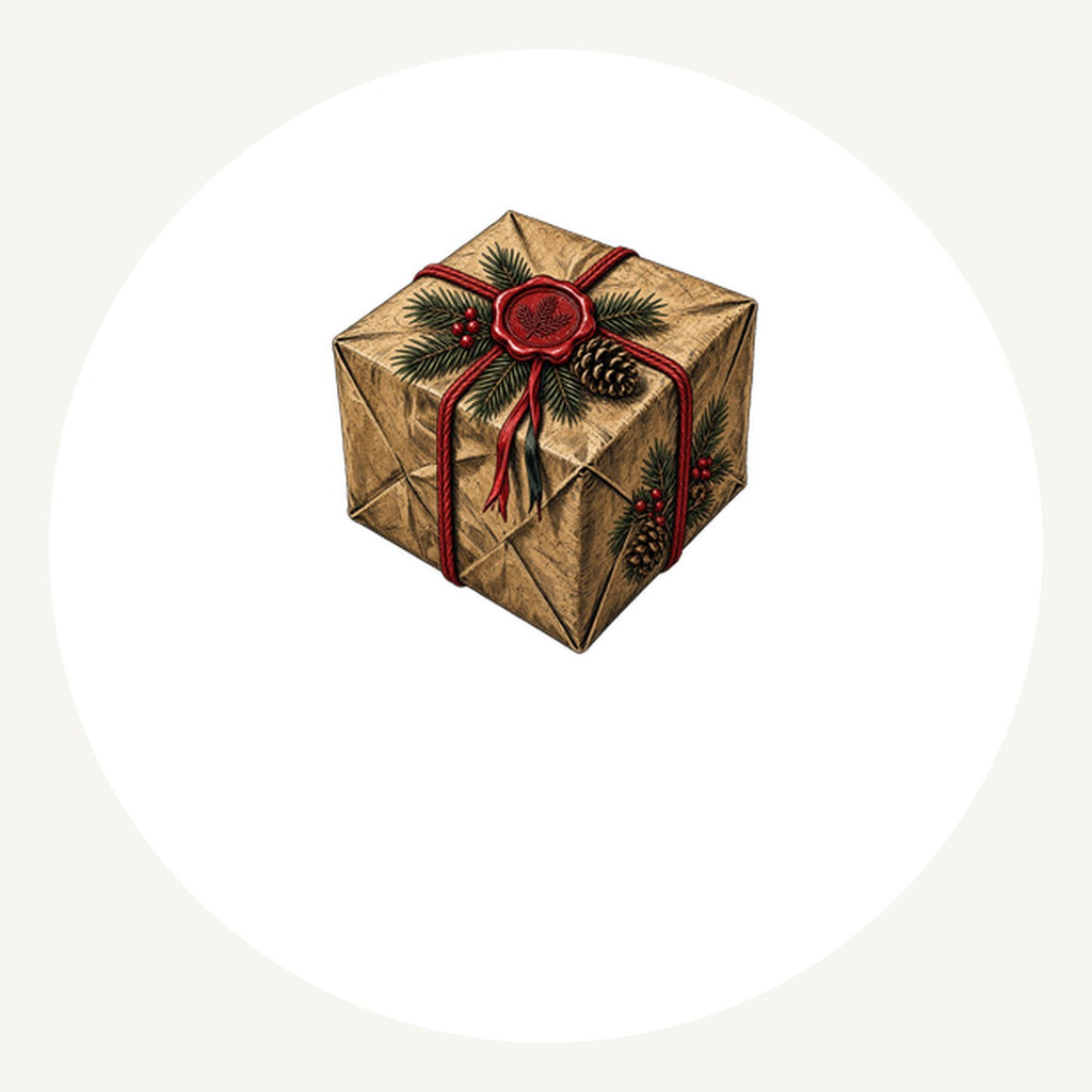 Kraft Paper Gift Wax Seal Personalised Pewter Christmas Ornament