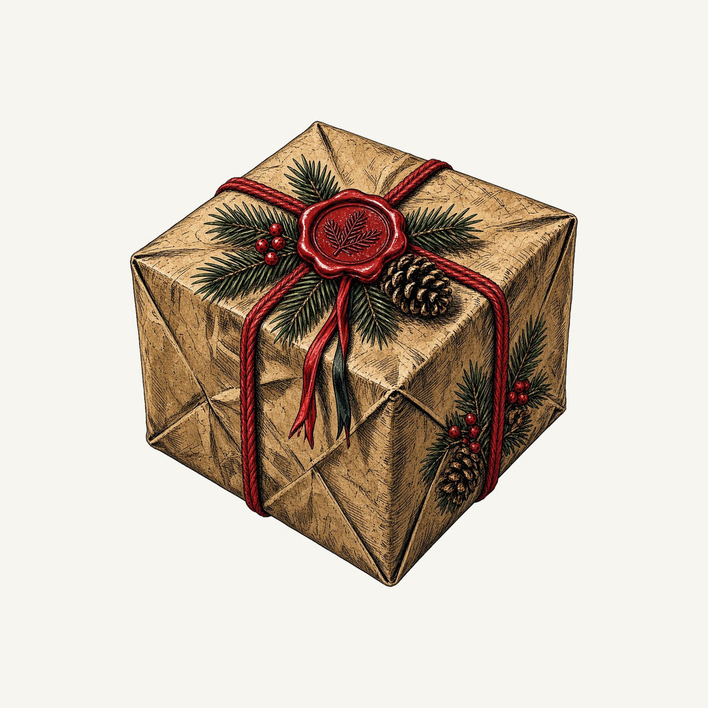 Kraft Paper Gift Wax Seal Personalised Christmas T-Shirt and Hoodie