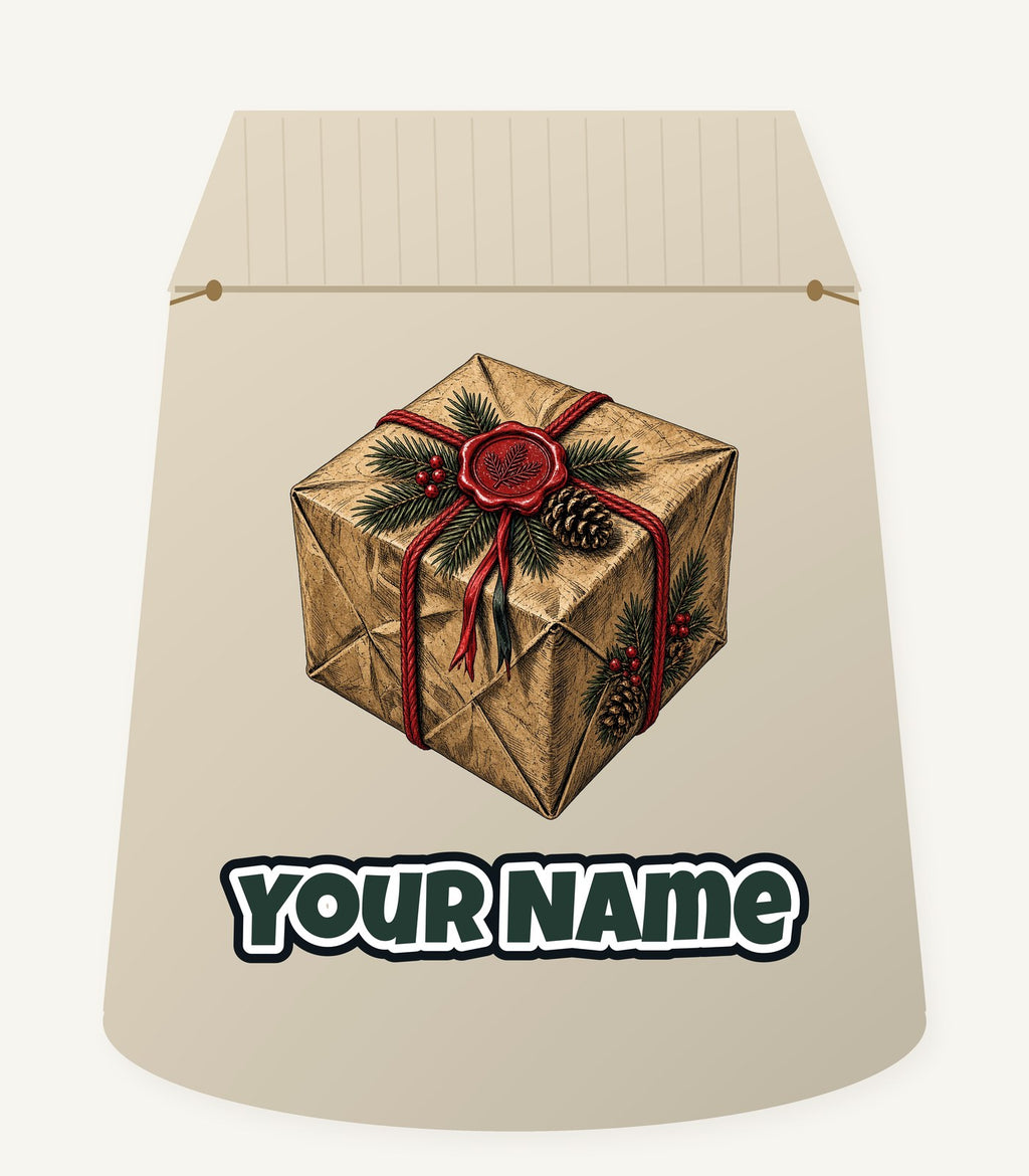 Kraft Paper Gift Wax Seal Personalised Santa Sack