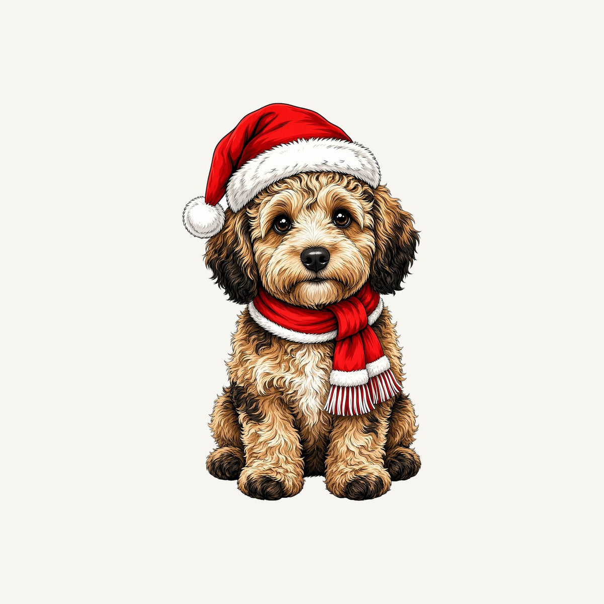 Labradoodle Christmas Personalised Christmas Pet Bandana, Cat or Dog