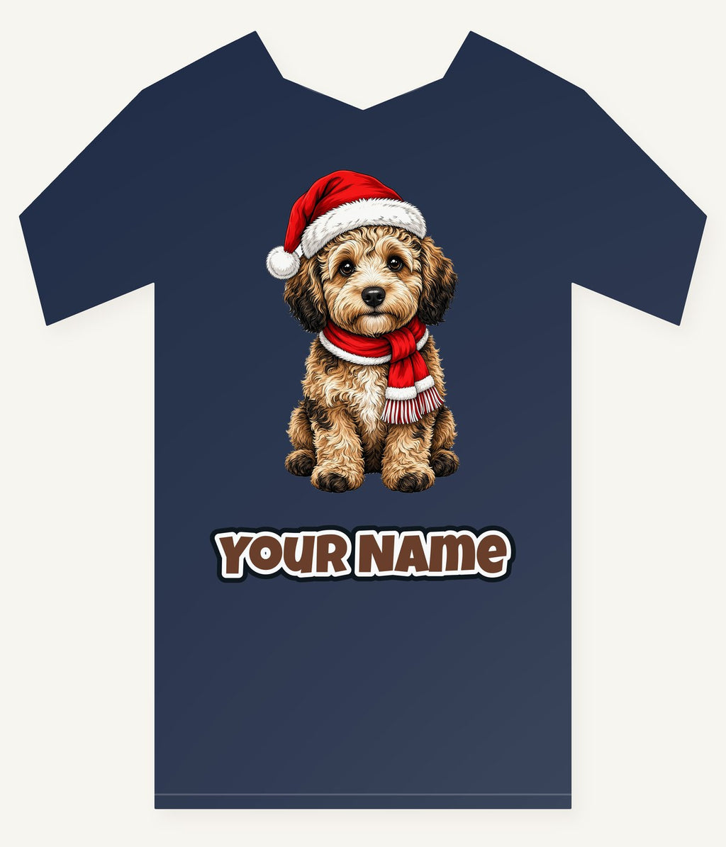 Labradoodle Christmas Personalised Kids Tee and Baby Bodysuit