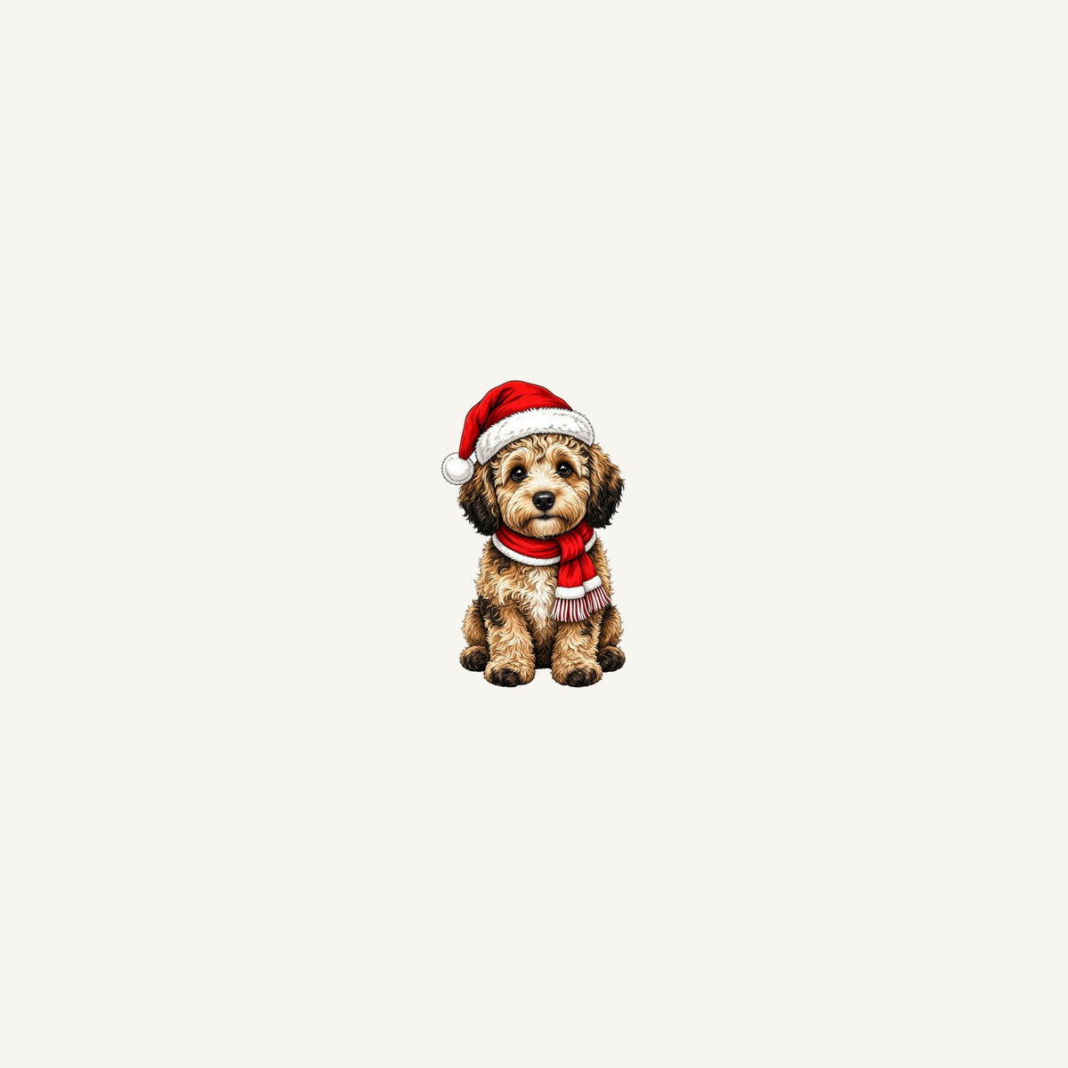 Labradoodle Christmas Personalised Beach Towel