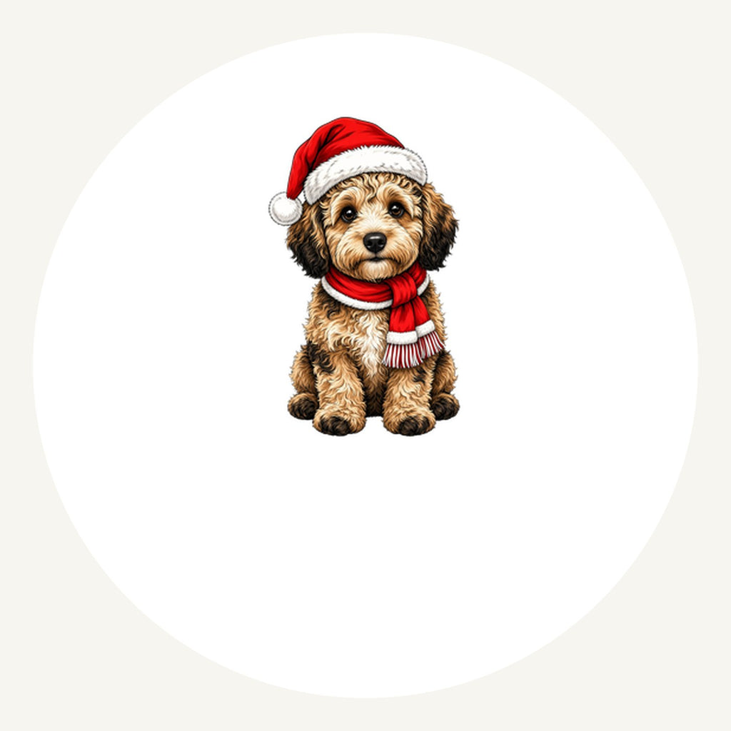 Labradoodle Personalised Pewter Christmas Ornament