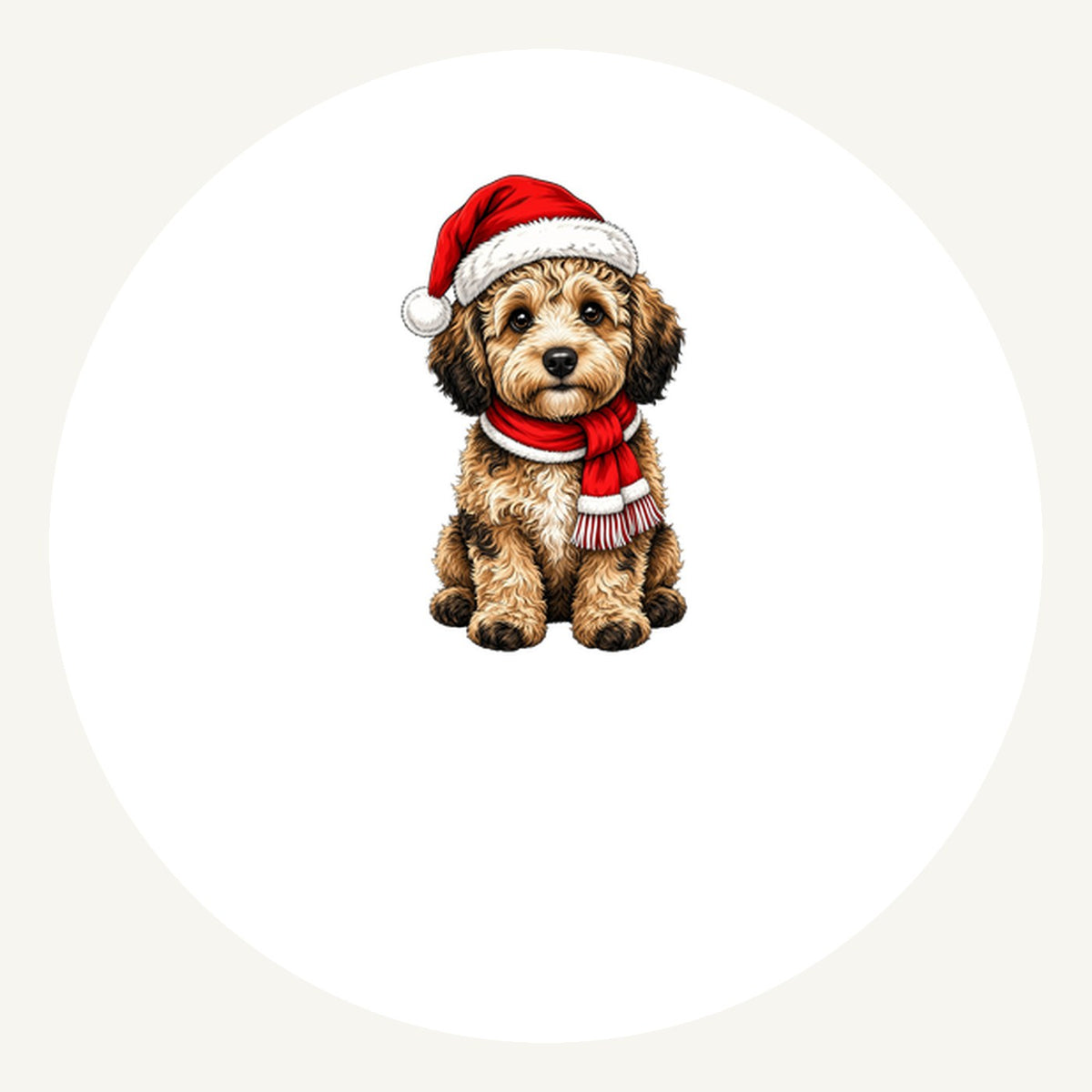 Labradoodle Personalised Pewter Christmas Ornament