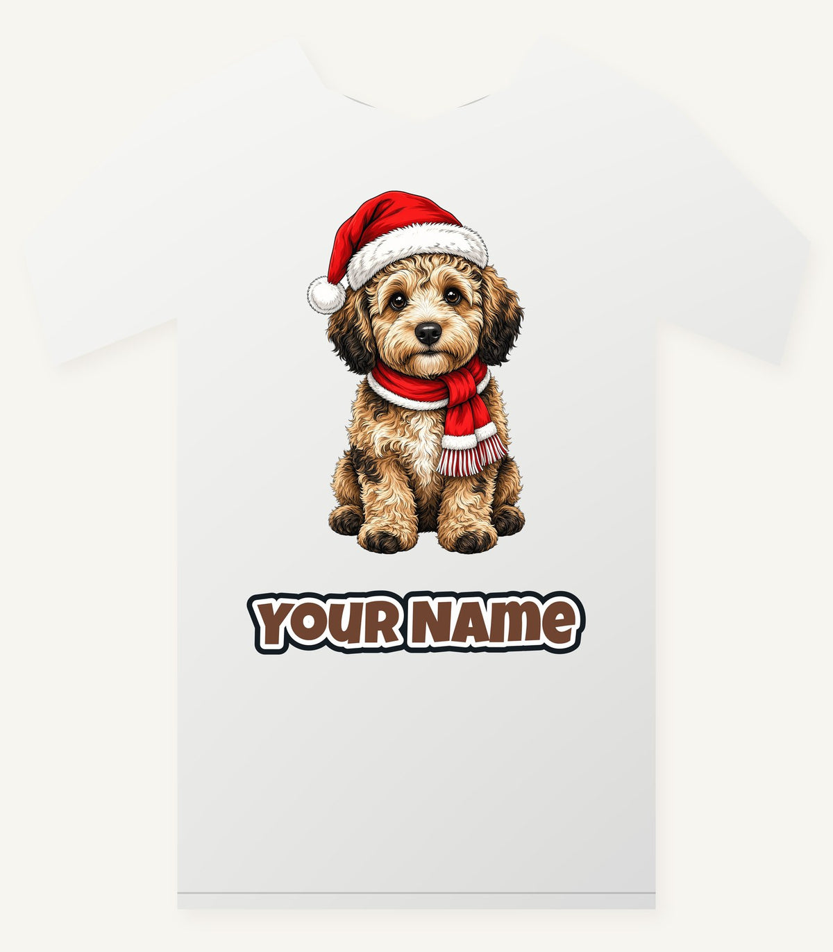 Labradoodle Christmas Personalised Christmas T-Shirt and Hoodie