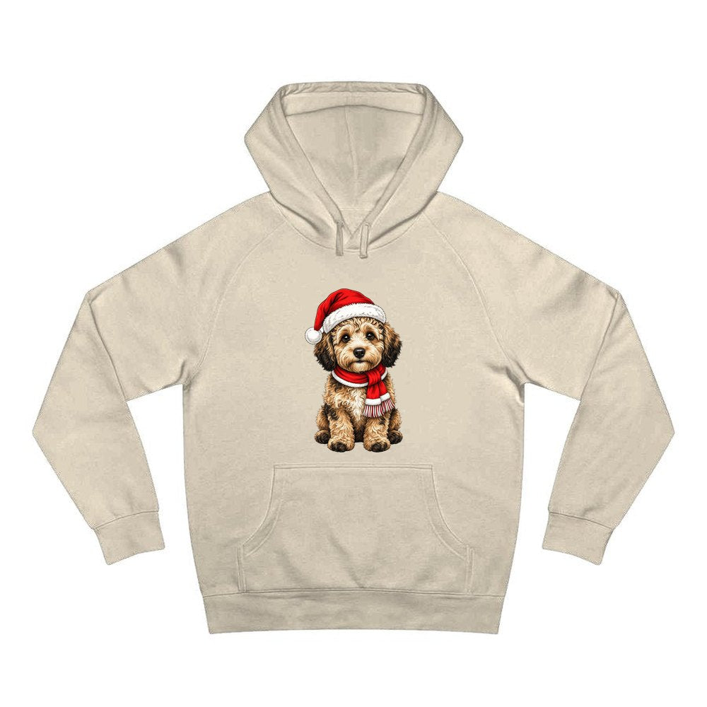 Labradoodle personalised Christmas hoodie in sand