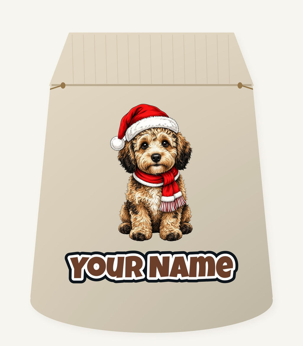 Labradoodle Christmas Personalised Santa Sack