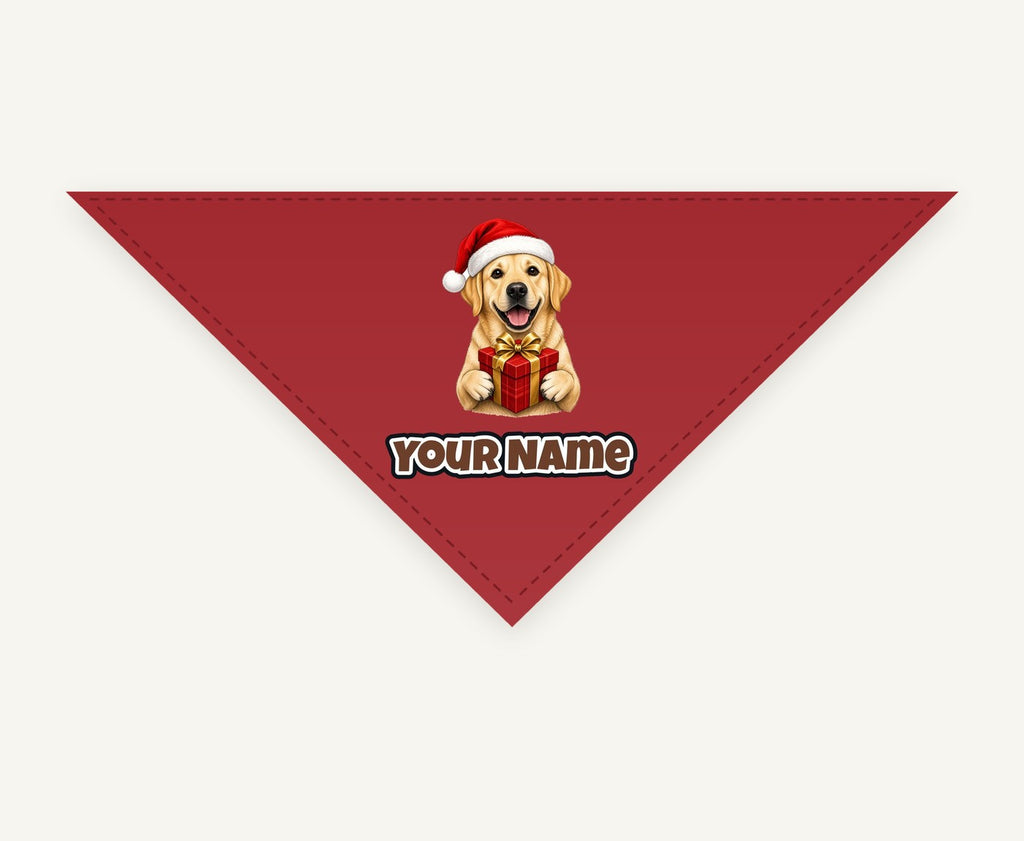 Labrador personalised Christmas pet bandana, tie-on style