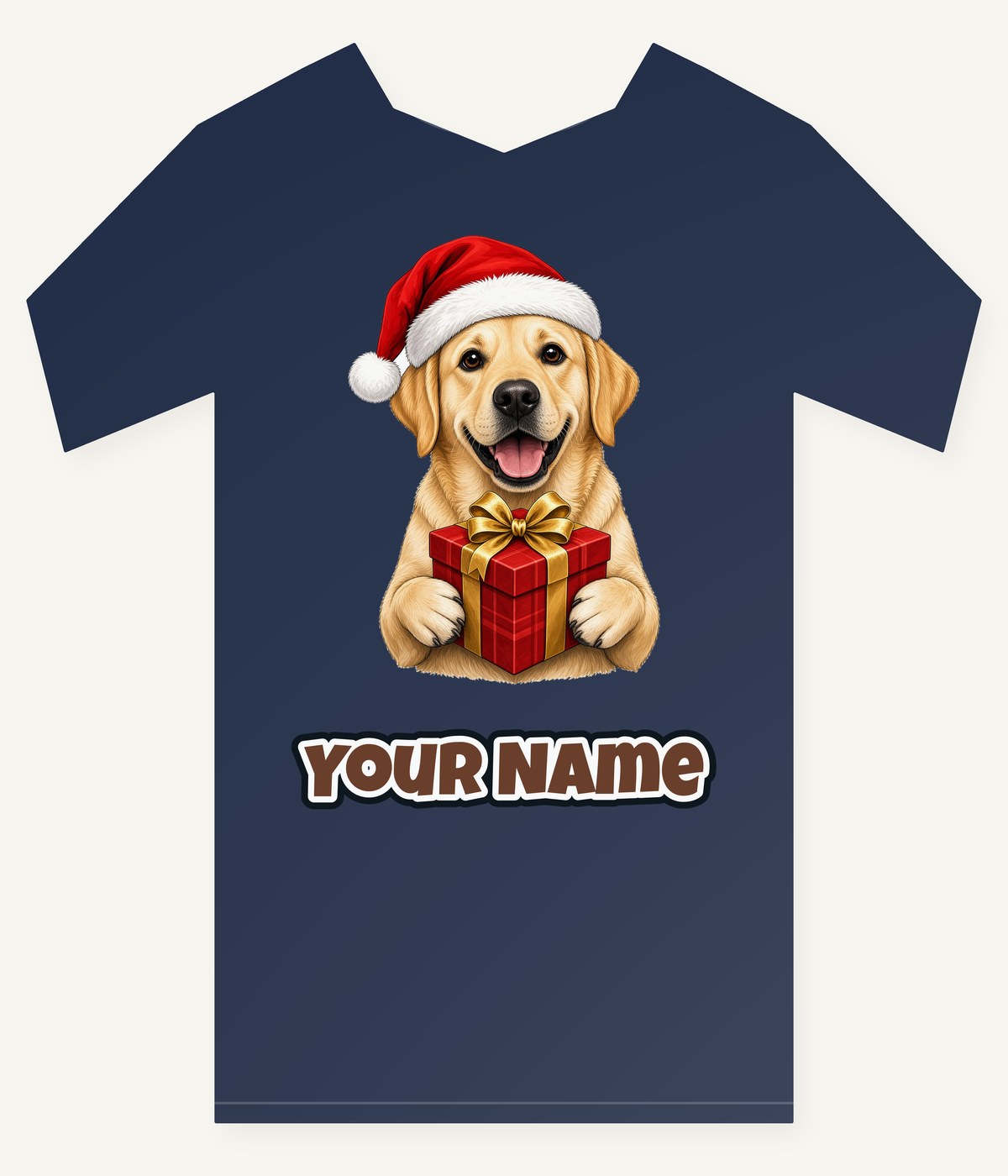 Labrador Christmas Personalised Kids Tee and Baby Bodysuit