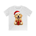 Labrador Christmas Kids Christmas Tee design on a white kids tee