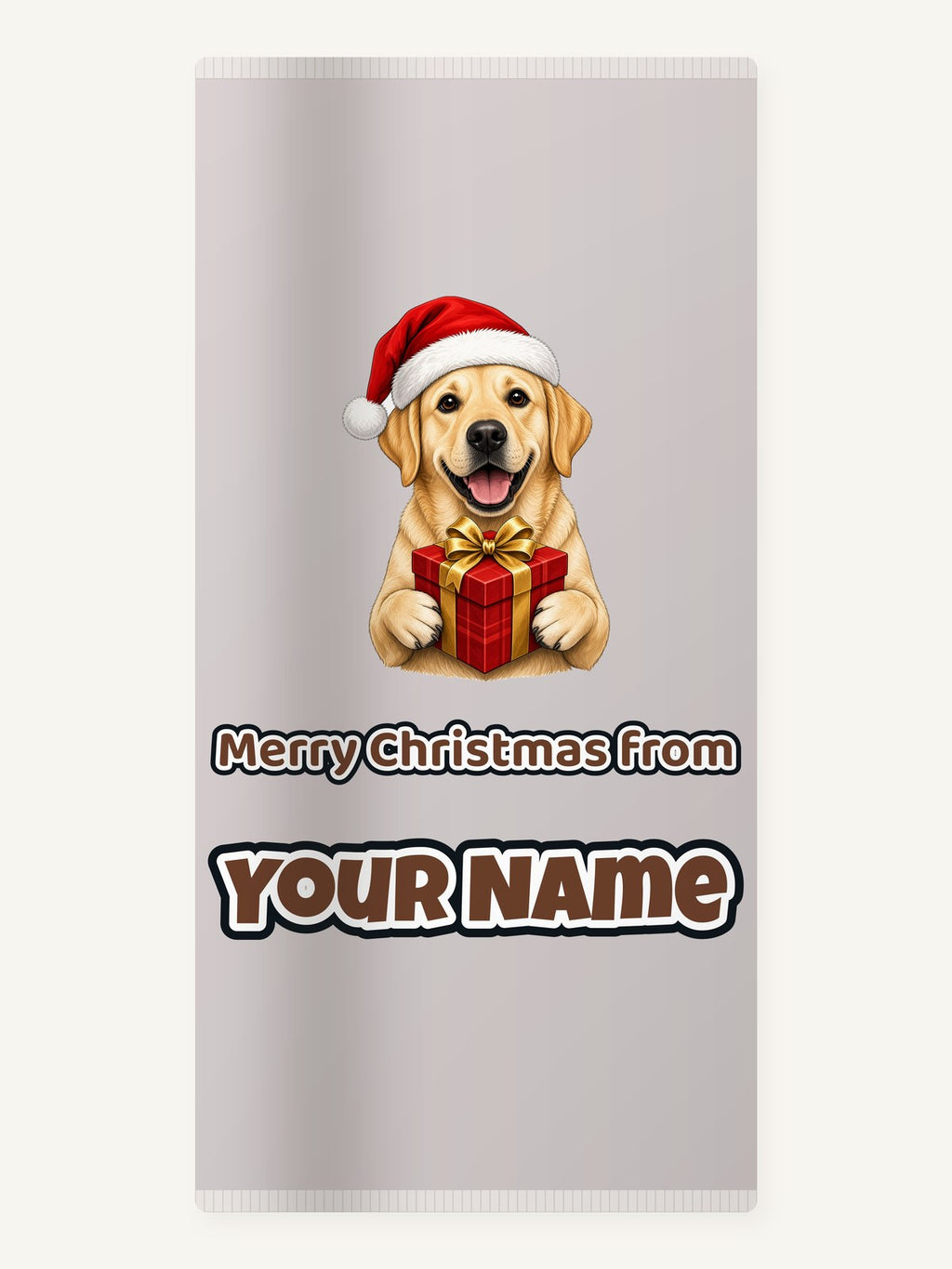 Labrador Christmas Personalised Beach Towel