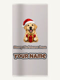 Labrador Christmas Personalised Beach Towel