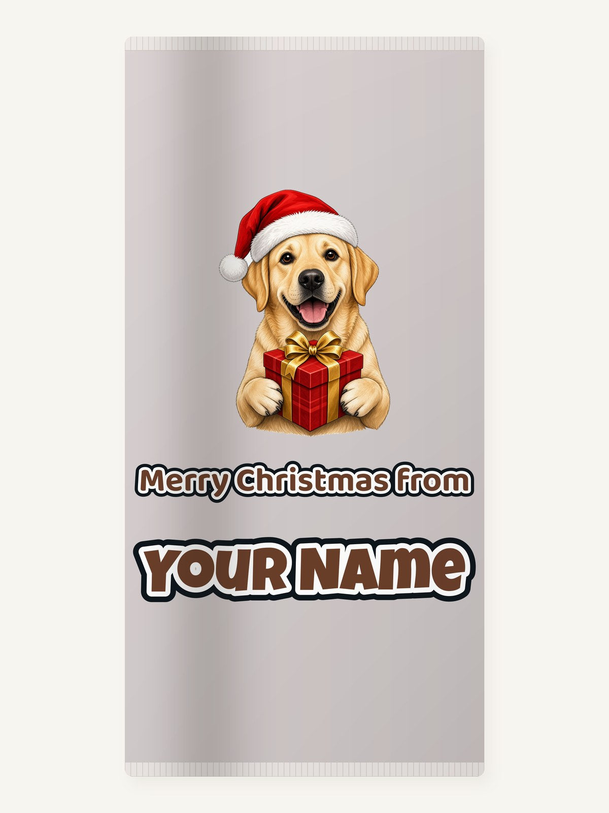 Labrador Christmas Personalised Beach Towel