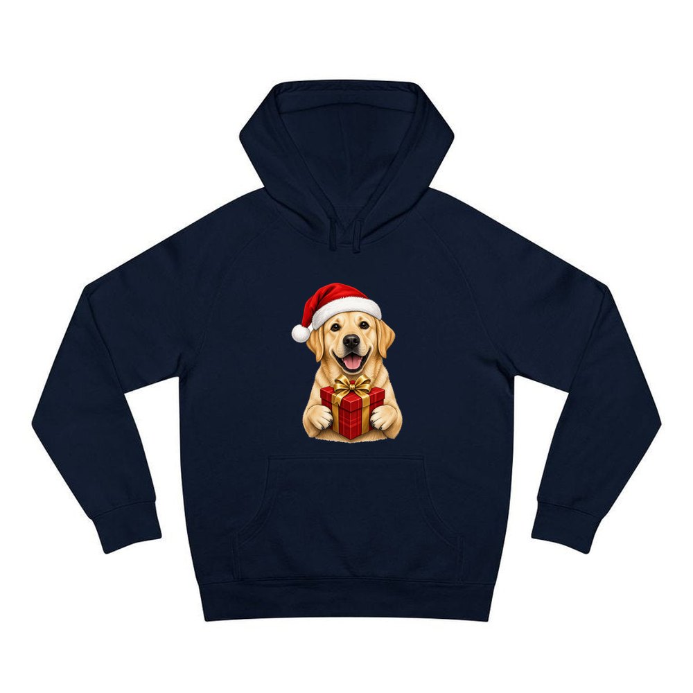 Labrador personalised Christmas hoodie in navy
