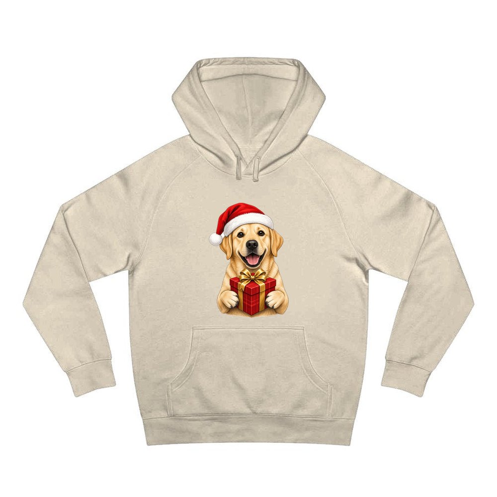 Labrador personalised Christmas hoodie in sand