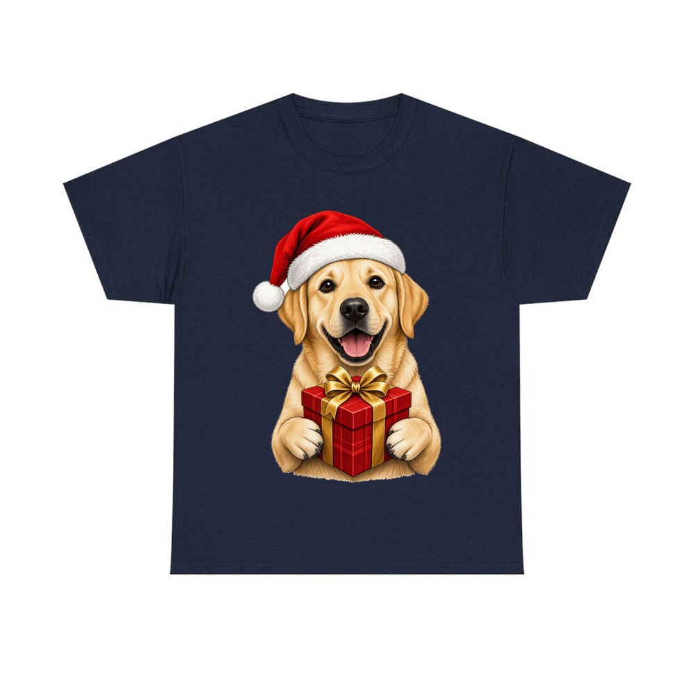 Labrador personalised Christmas T-shirt in navy