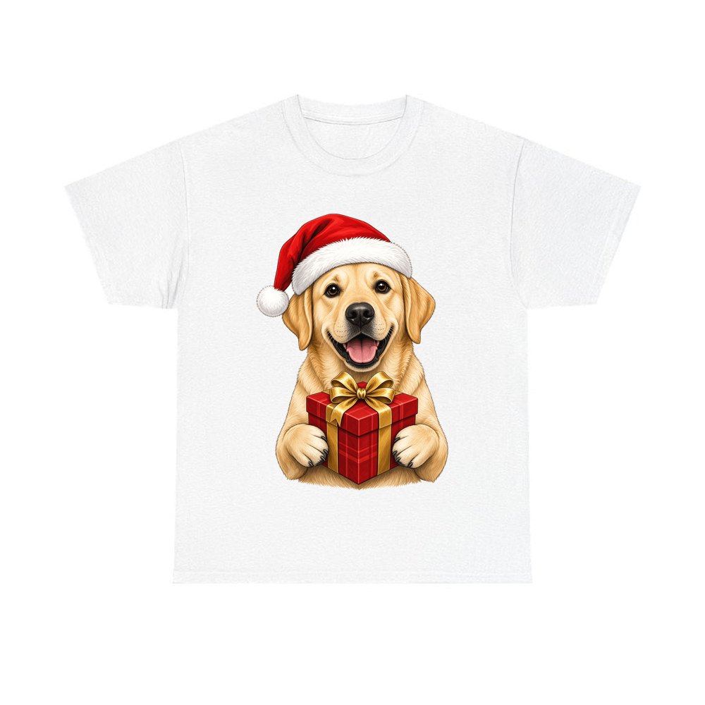 Labrador personalised Christmas T-shirt in white
