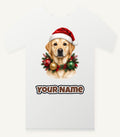 Labrador in a Christmas Wreath Personalised Christmas T-Shirt and Hoodie
