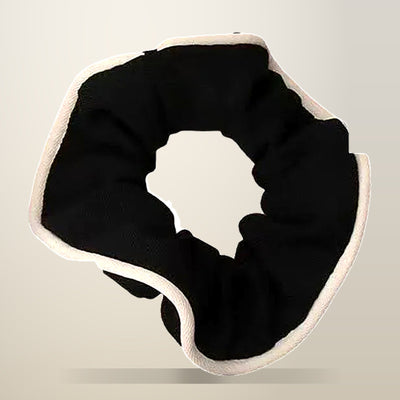 Large Satin Scrunchie Hair Tie, Black