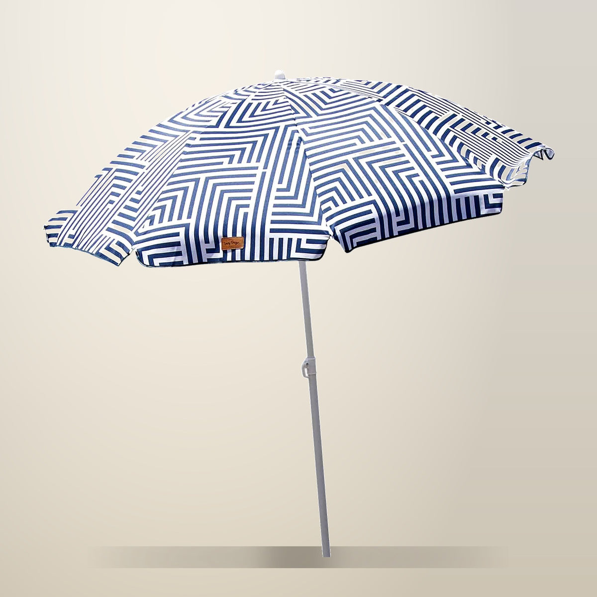 Lazy Dayz Makena Beach Umbrella, 150 cm Span, on a plain cream background