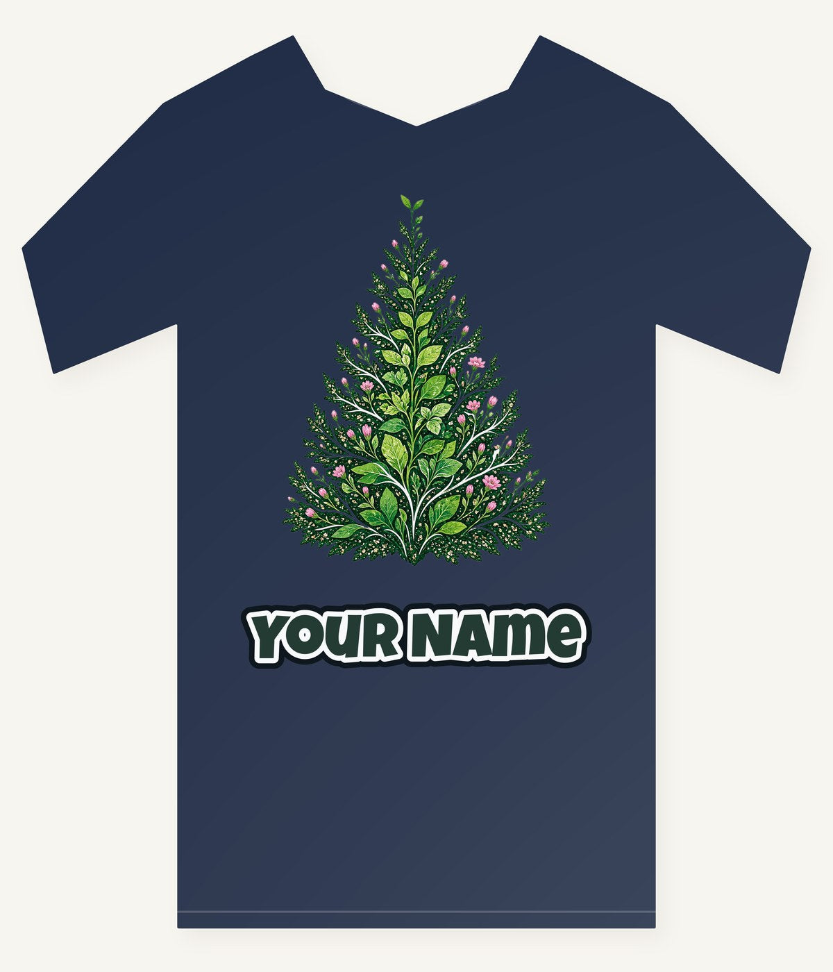 Leafy Botanical Tree Personalised Kids Tee and Baby Bodysuit