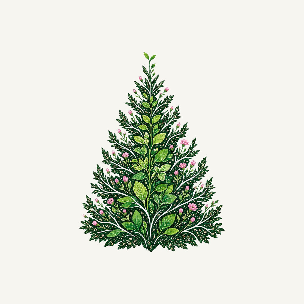 Leafy Botanical Tree Personalised Santa Sack