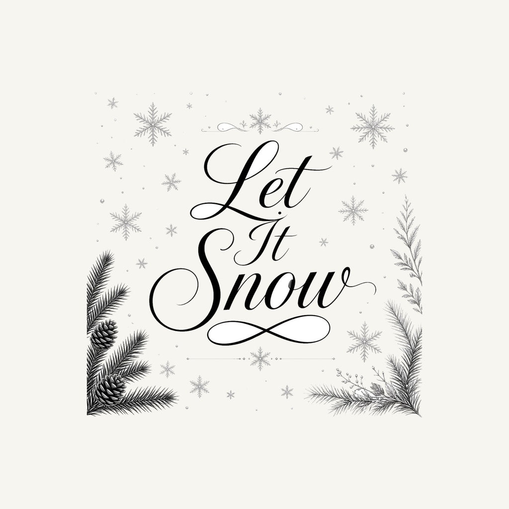 Let It Snow Script Personalised Kids and Baby Christmas Tee