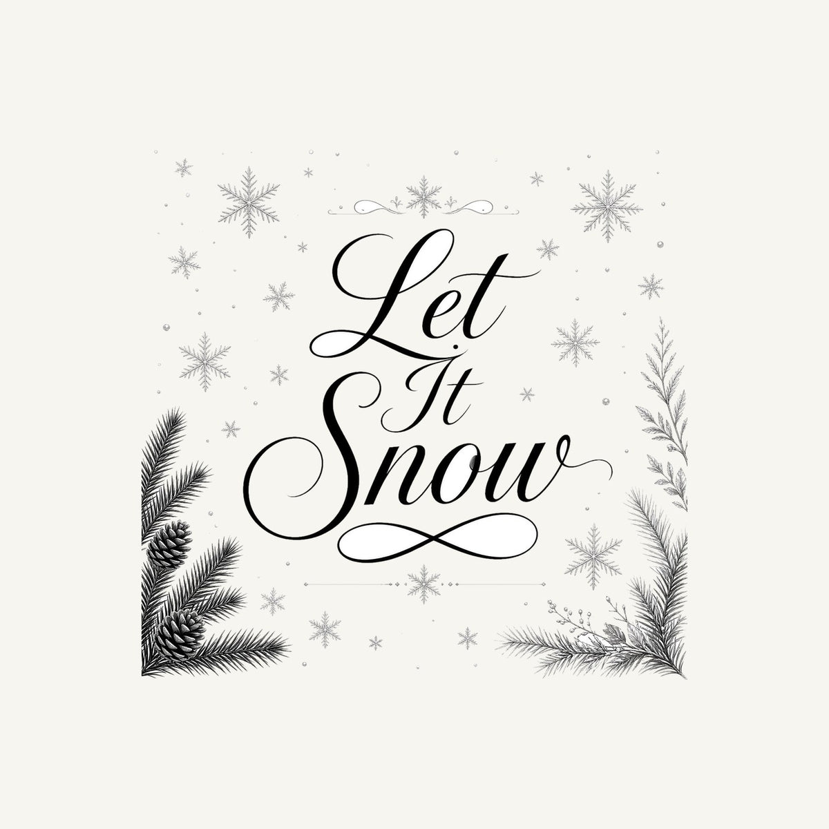 Let It Snow Script Personalised Kids and Baby Christmas Tee
