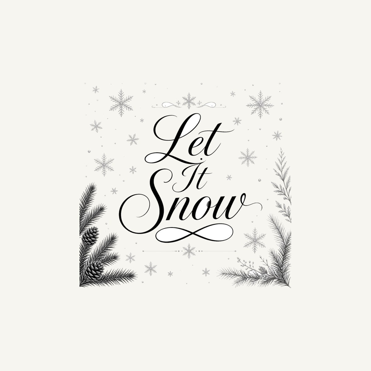 Let It Snow Script Personalised Christmas Mug