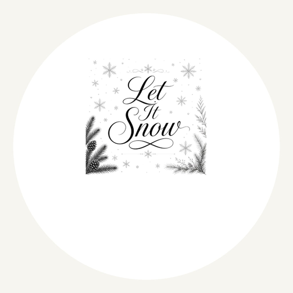 Let It Snow Script Personalised Pewter Christmas Ornament