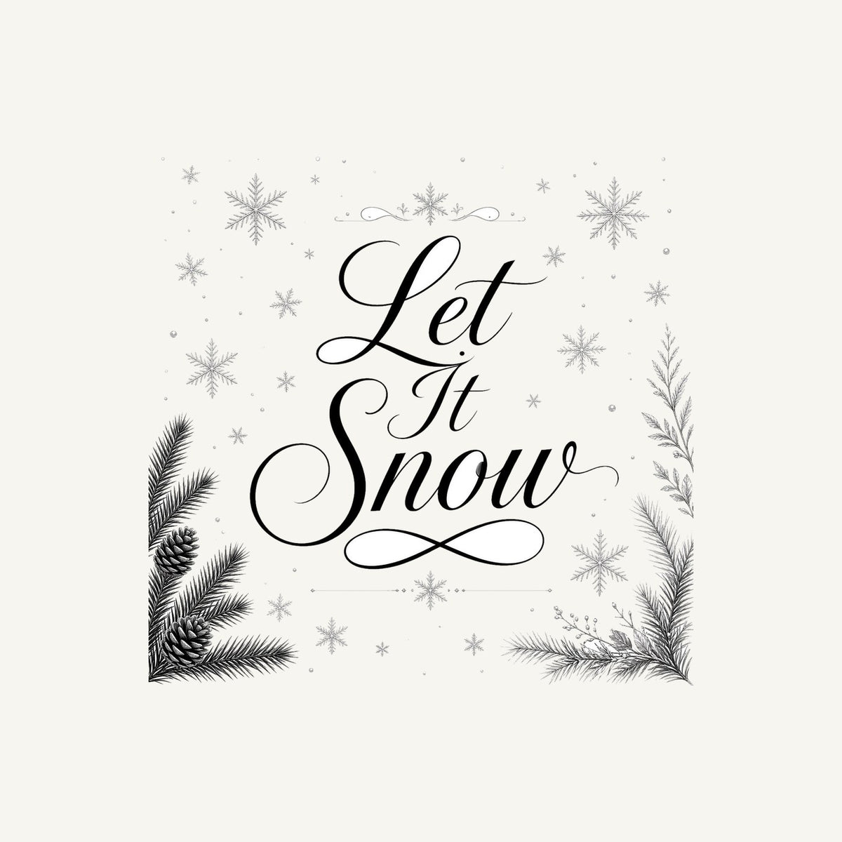 Let It Snow Script Personalised Christmas T-Shirt and Hoodie